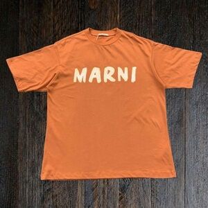 Marni Bold Logo Orange Tee